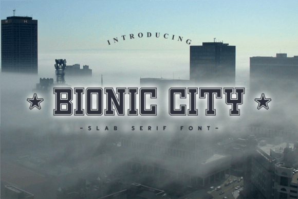 Bionic City Font: A Bold Slab Serif for Editorial Design