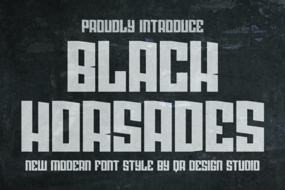 Black Horsades Typeface for Strong Editorial Design