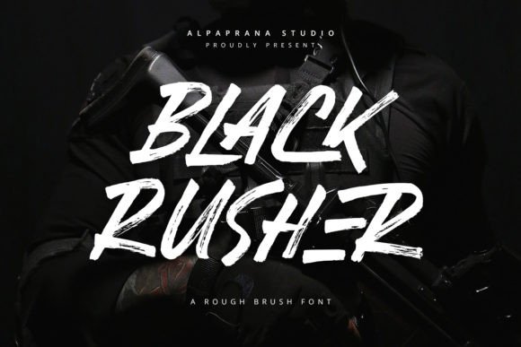 Black Rusher Font: A Bold Brush Typeface for Memorable Branding