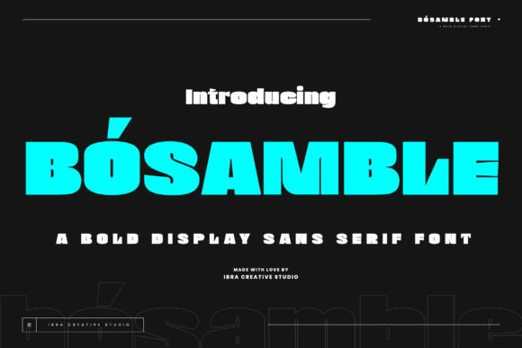 Bósamble: A Bold Display Font for Digital Branding