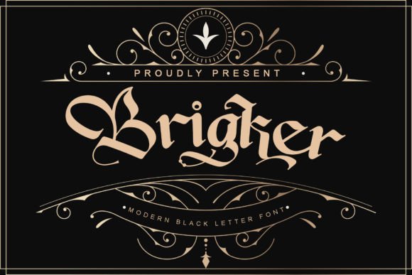 Brigker Font: Elevate Your Brand with Bold Blackletter Typography