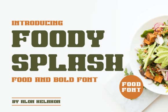 Foody Splash: A Bold Typeface for Small Business Branding