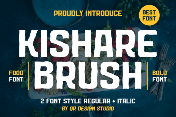 Kishare Brush: A Bold Display Typeface for Branding Projects