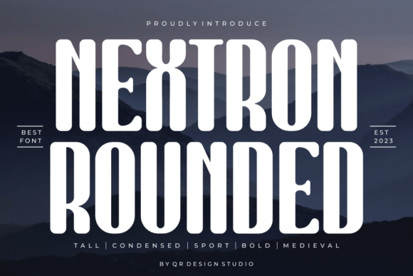 Nextron Rounded: A Bold Typeface for Branding Projects