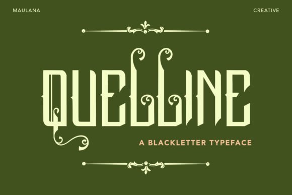 Quelline Font: A Bold Blackletter Typeface for Web Design